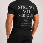 Koszulka Muscle Fit Czarna - Strong. Not Serious